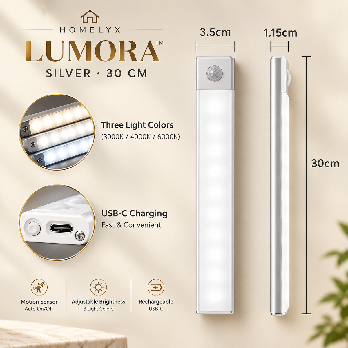 HOMELYX LUMORA™
Smart Motion LED Light