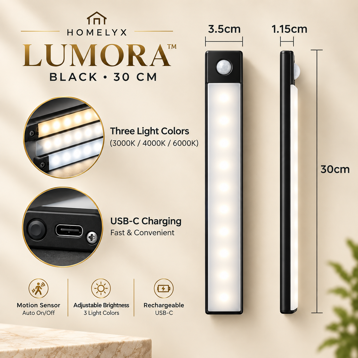 HOMELYX LUMORA™
Smart Motion LED Light