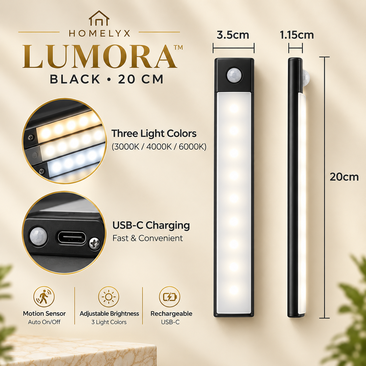 HOMELYX LUMORA™
Smart Motion LED Light