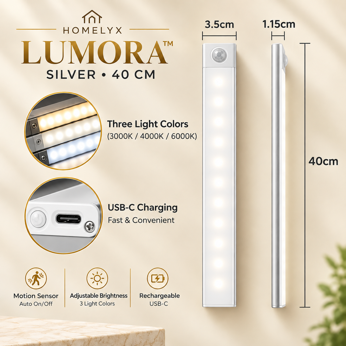 HOMELYX LUMORA™
Smart Motion LED Light